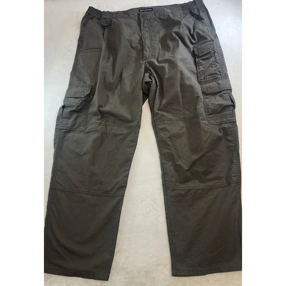 5.11 Tactical Series Mens Cargo Pants 42x30 Olive Green Ripstop Work Trousers